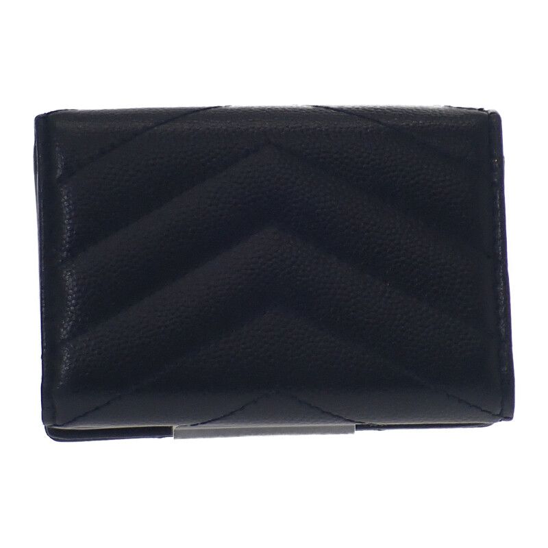 Saint Laurent Monogram Origami Tiny 668274bowa11000 Trifold Wallet Calf Black