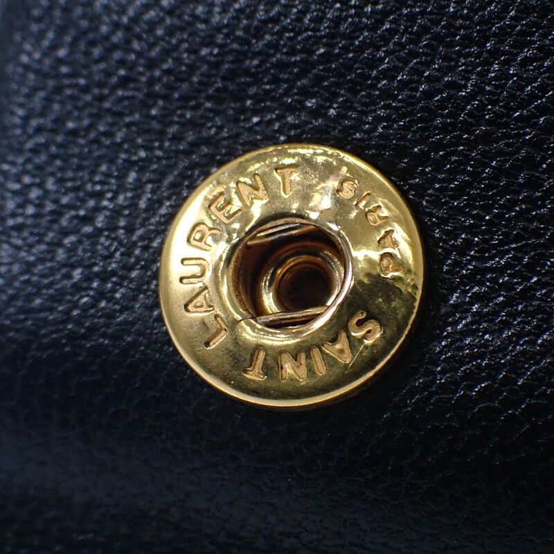 Saint Laurent Monogram Origami Tiny 668274bowa11000 Trifold Wallet Calf Black