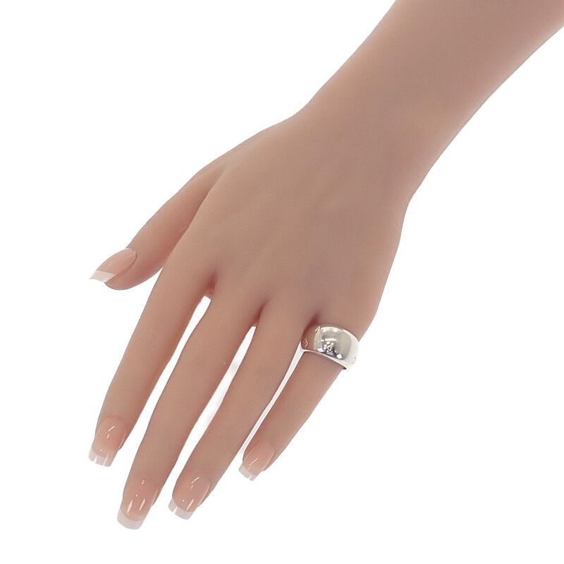 Chanel Logo No 14 Ring Ag925 Silver 925 Women's Accessories Simple Stylish [AB