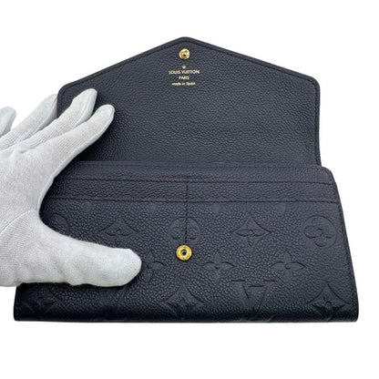 Louis Vuitton M62125 Flap Fold Portefeuille Sarah Long Wallet Marine Rouge Women