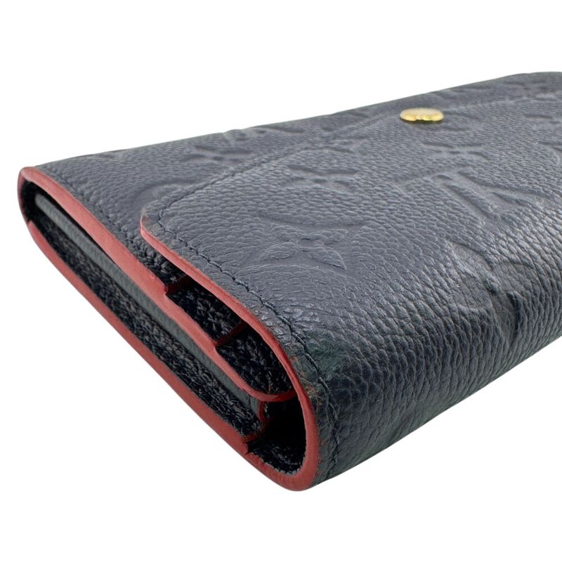 Louis Vuitton M62125 Flap Fold Portefeuille Sarah Long Wallet Marine Rouge Women