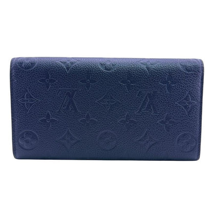 Louis Vuitton M62125 Flap Fold Portefeuille Sarah Long Wallet Marine Rouge Women