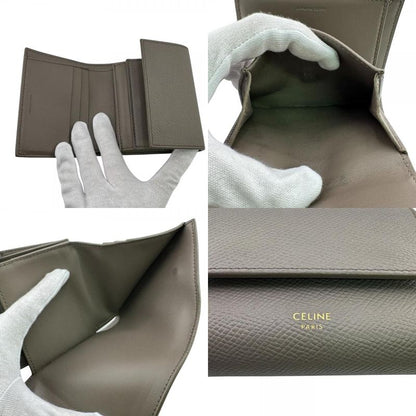 Celine Compact Wallet Logo Small Trifold Wallet Trifold Wallet Glaze Women's