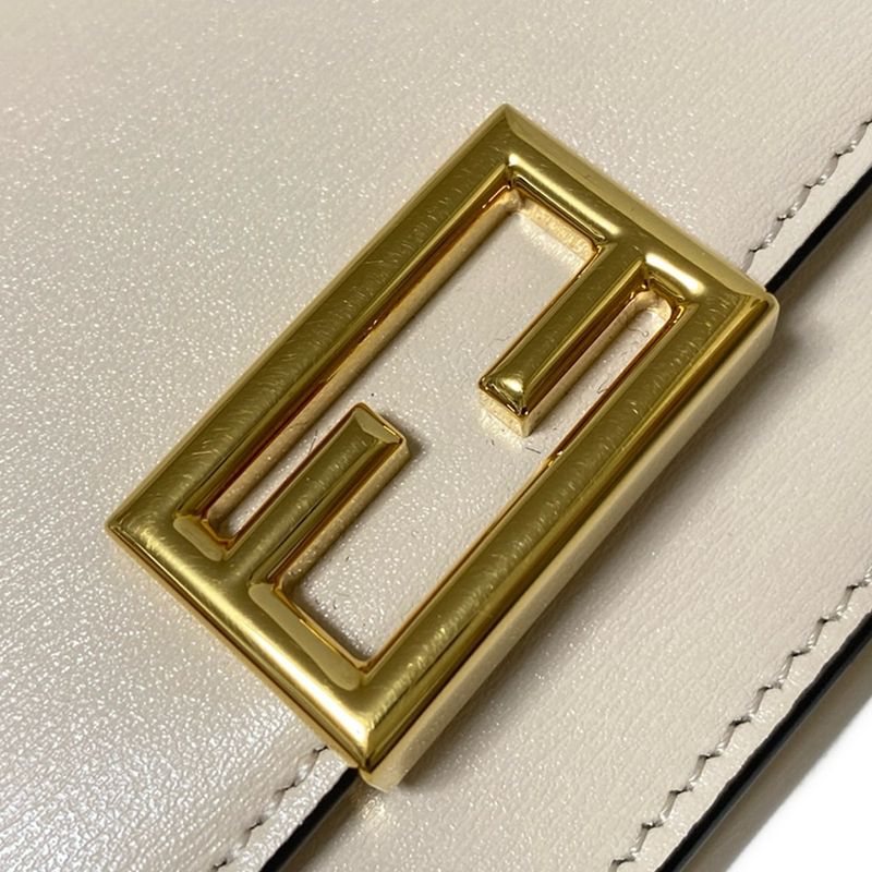 Fendi Trifold Wallet - 8m0395 Ivory Leather