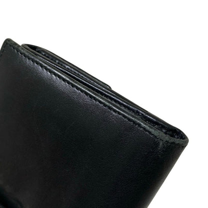 Celine Long Wallet With Circle Logo Black Leather