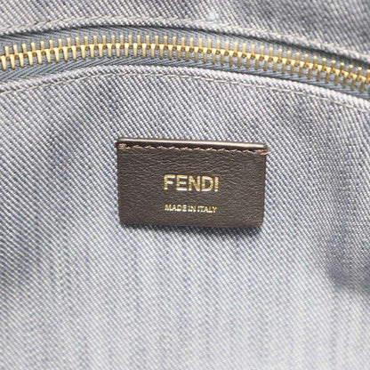 Fendi Denim Effect Ff Jacquard Bag Denim Jacquard Shoulder Tote Bag 8bh435aut4
