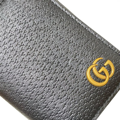 Gucci Business Card Holder GG Marmont 428737 Black Leather