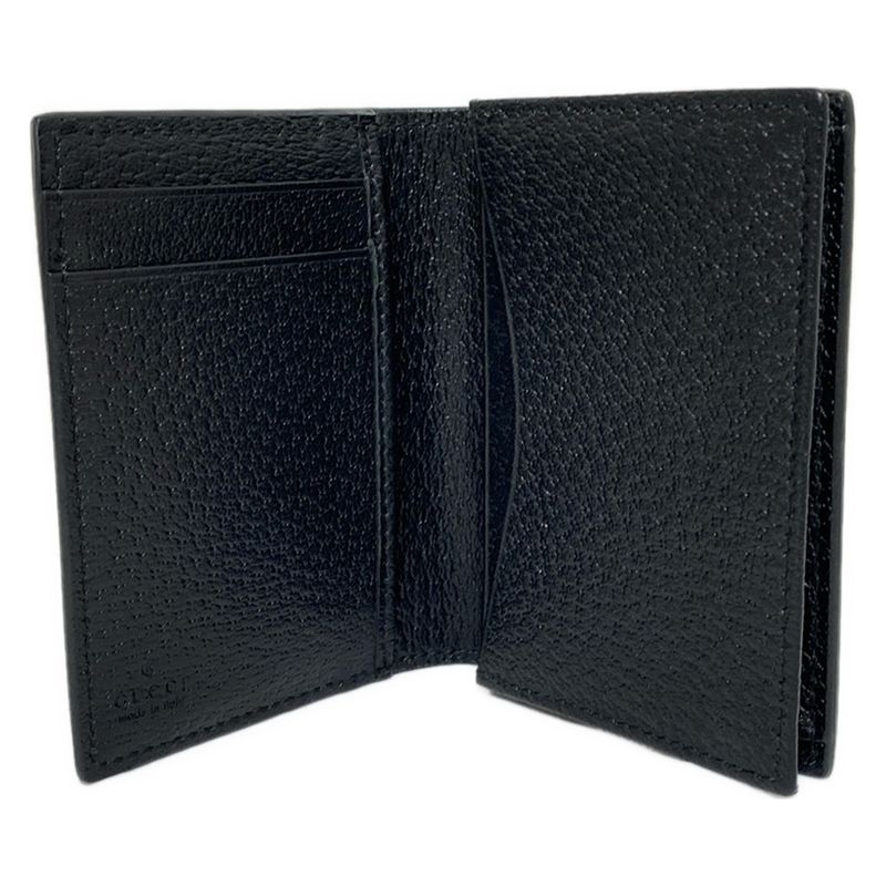 Gucci Business Card Holder GG Marmont 428737 Black Leather