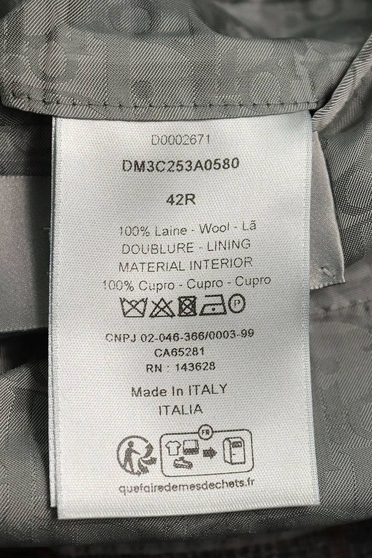 Dior Dm3c253a0580 Lined Oblique Check Jacket Men's 42R