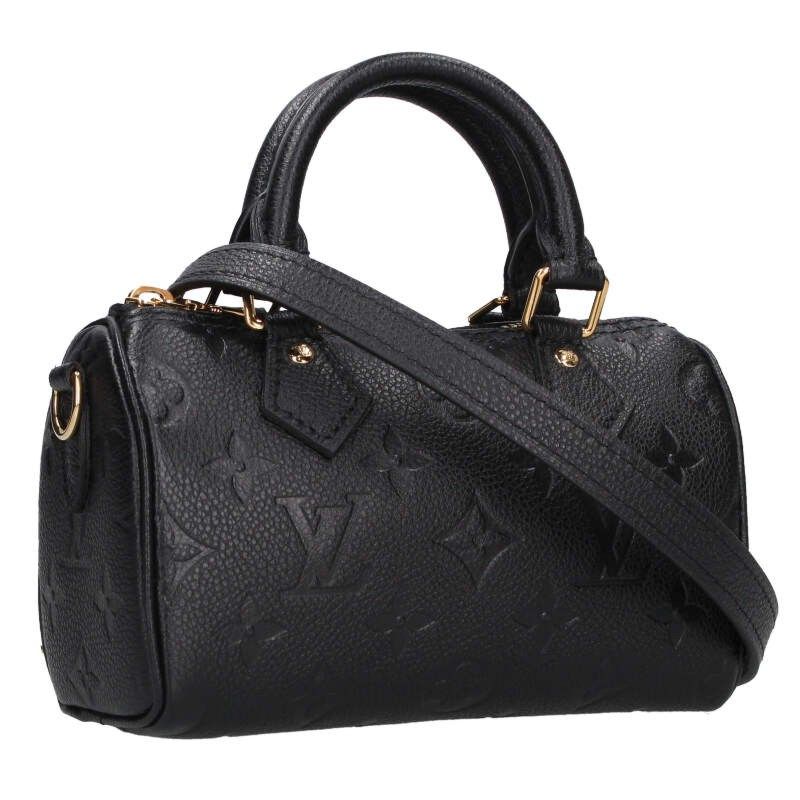 Louis Vuitton M82450 Nano Speedy Monogram Empreinte Noir Black Shoulder Bag