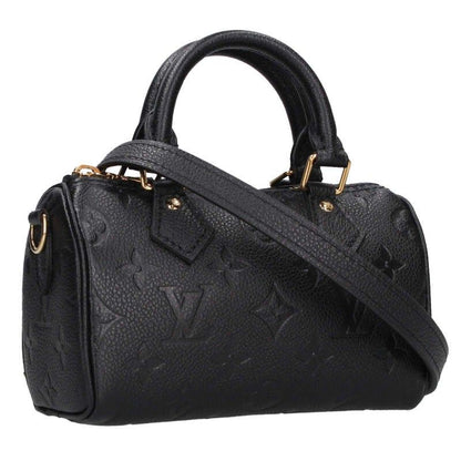 Louis Vuitton M82450 Nano Speedy Monogram Empreinte Noir Black Shoulder Bag