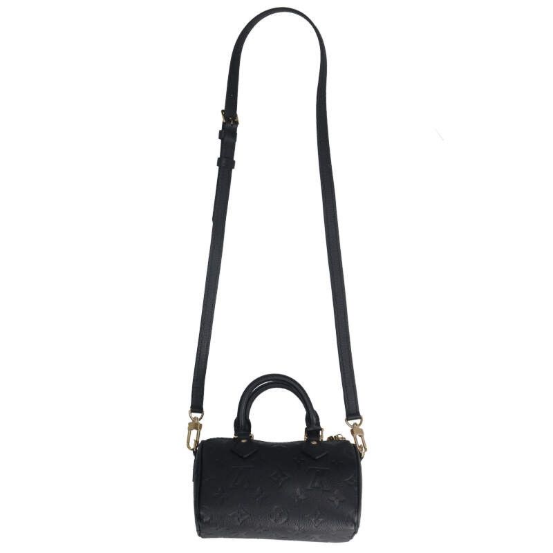 Louis Vuitton M82450 Nano Speedy Monogram Empreinte Noir Black Shoulder Bag