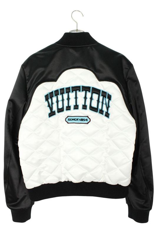 Louis Vuitton 24AW Rm242m MDM Hrb75e Bicolor Satin Bomber Jacket Blouson Men 48