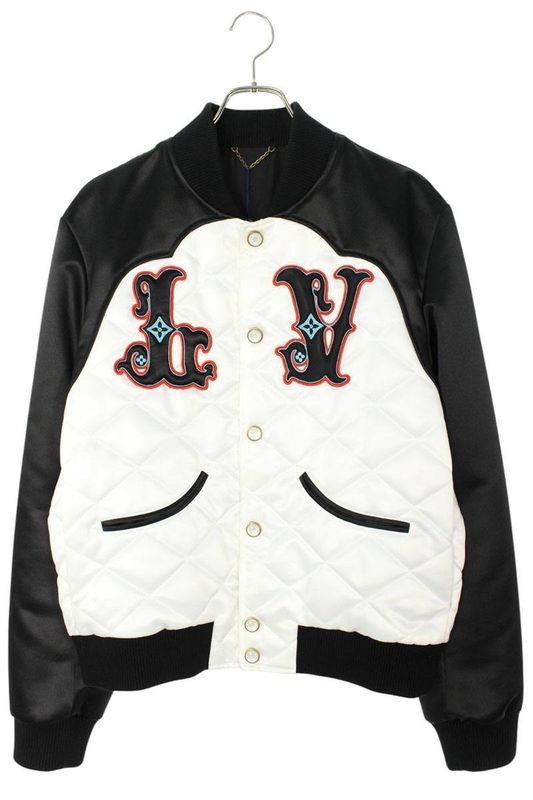 Louis Vuitton 24AW Rm242m MDM Hrb75e Bicolor Satin Bomber Jacket Blouson Men 48