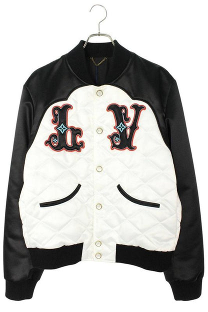 Louis Vuitton 24AW Rm242m MDM Hrb75e Bicolor Satin Bomber Jacket Blouson Men 48