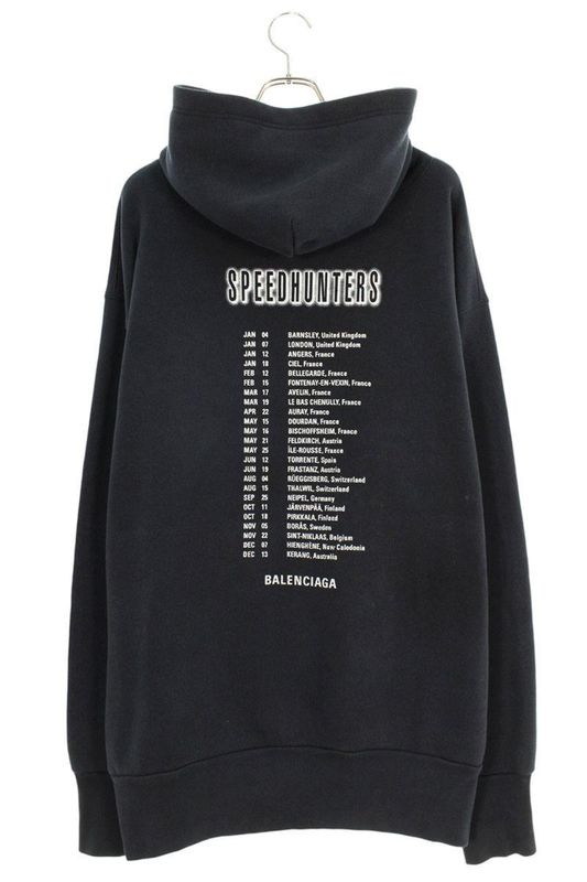 Balenciaga 19AW 541707 Tcv37 Speedhunters Pullover Hoodie Men's S