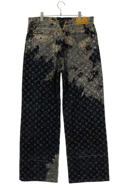 Louis Vuitton 24SS Rm241m FRV Hqd02w Monogram Velour Breach Design Denim Pants