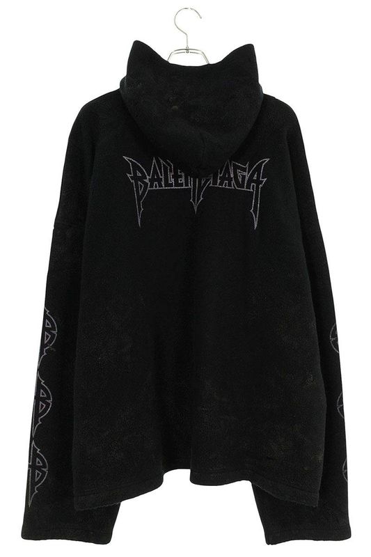 Balenciaga 23AW 744435 Tovj4 Moon Design Fleece Hoodie Men's S