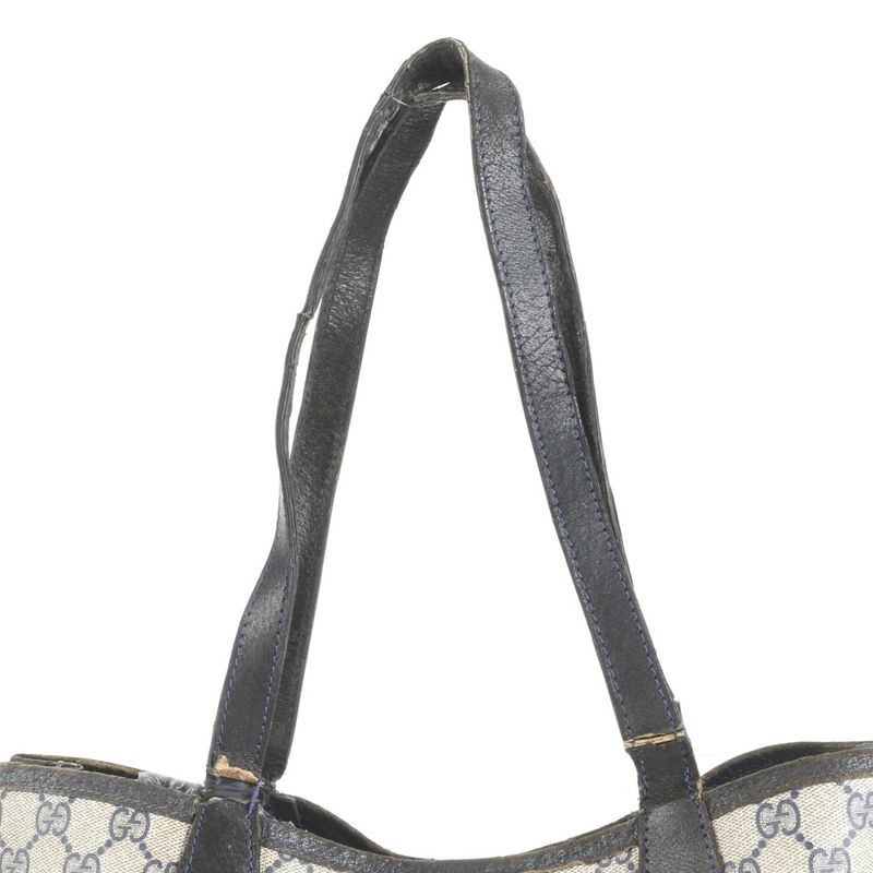 Vintage Old Gucci Interlocking GG Supreme Sherry Leather Tote Bag Shoulder A4