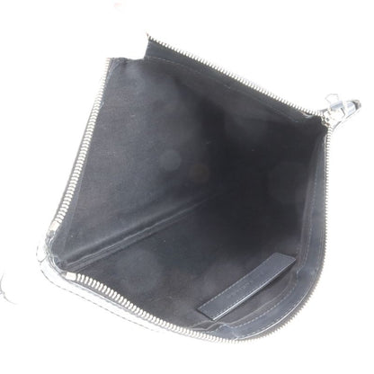 Balenciaga Navy Clip M Leather Second Bag Clutch 373834 Commuter Business Black