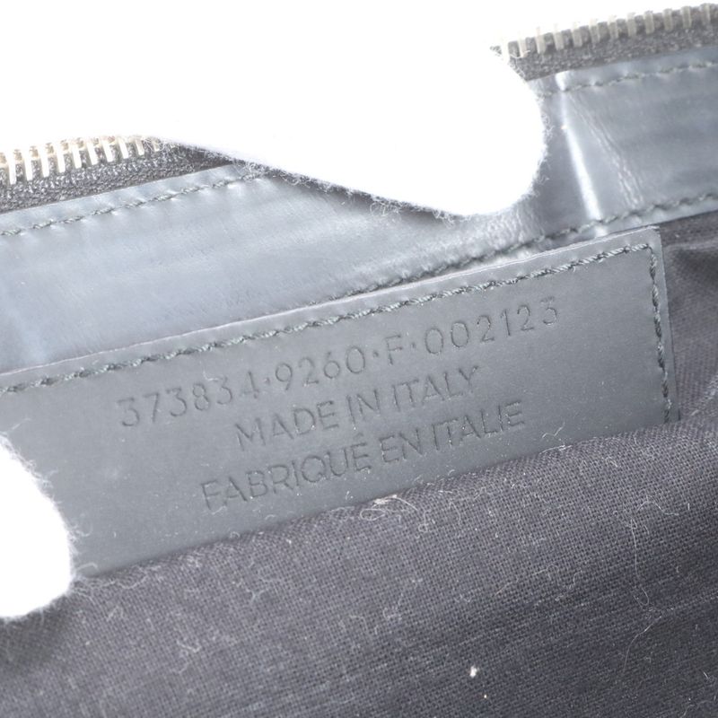 Balenciaga Navy Clip M Leather Second Bag Clutch 373834 Commuter Business Black