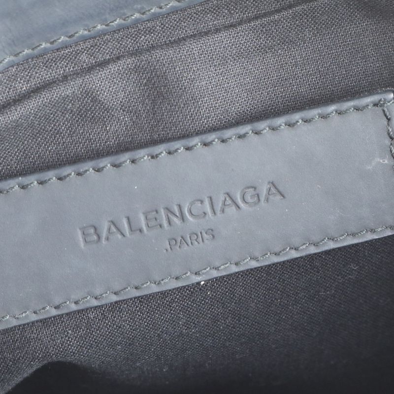 Balenciaga Navy Clip M Leather Second Bag Clutch 373834 Commuter Business Black