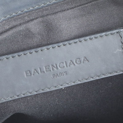Balenciaga Navy Clip M Leather Second Bag Clutch 373834 Commuter Business Black