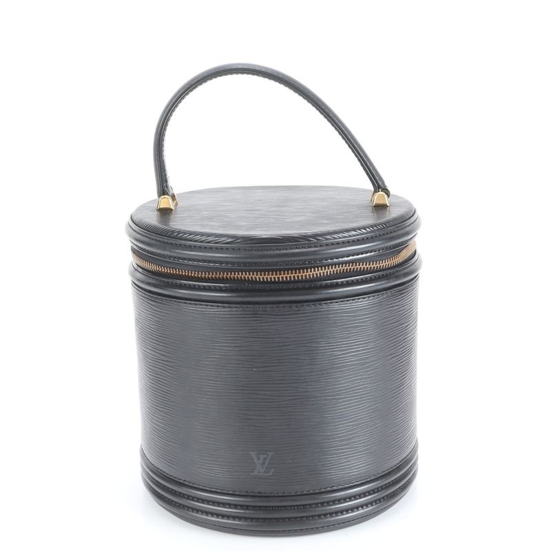 Louis Vuitton Epi Cannes M48032 Leather Handbag Tote Black Genuine Leather