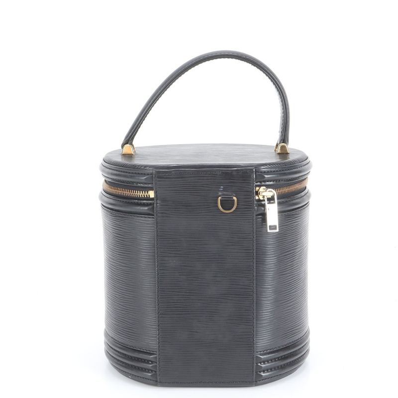Louis Vuitton Epi Cannes M48032 Leather Handbag Tote Black Genuine Leather