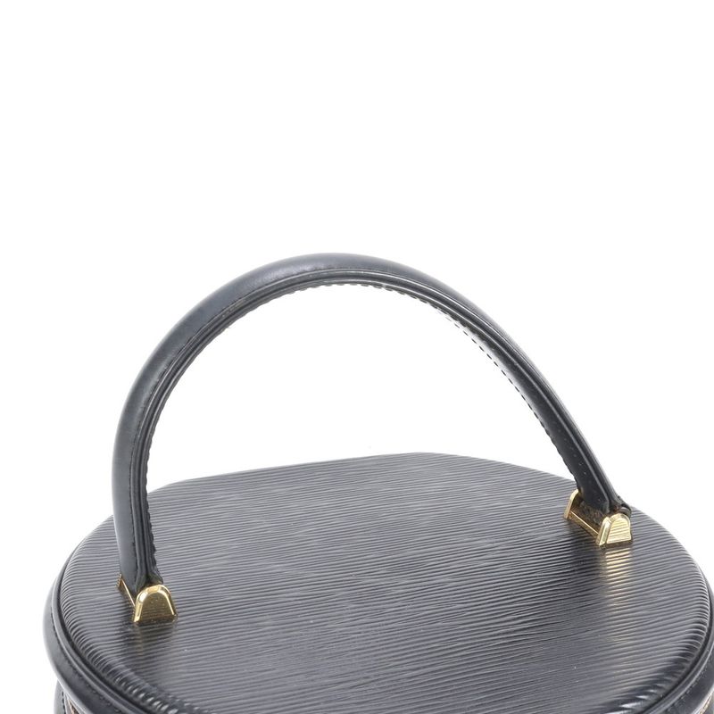 Louis Vuitton Epi Cannes M48032 Leather Handbag Tote Black Genuine Leather