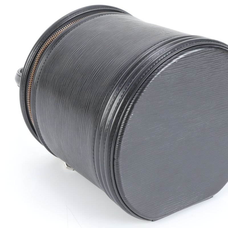 Louis Vuitton Epi Cannes M48032 Leather Handbag Tote Black Genuine Leather