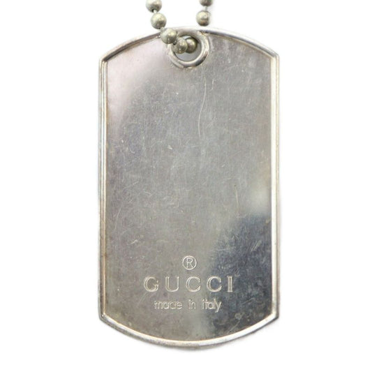 Gucci Necklace Accessories Dog Tag Pendant Logo Silver925 Silver Color - GY18