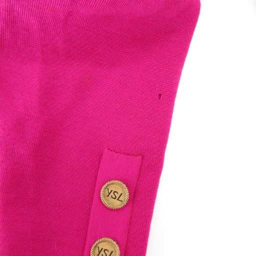 Yves Saint Laurent YVES Saint Laurent Vintage Cardigan M Knit Logo Button Long