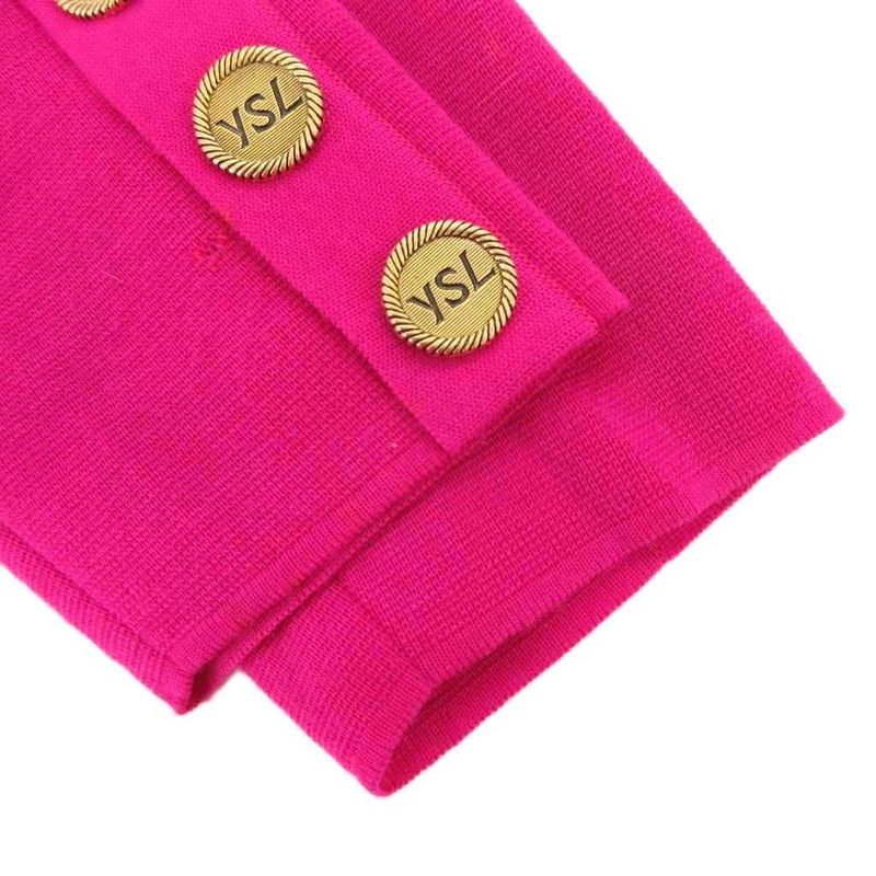 Yves Saint Laurent YVES Saint Laurent Vintage Cardigan M Knit Logo Button Long