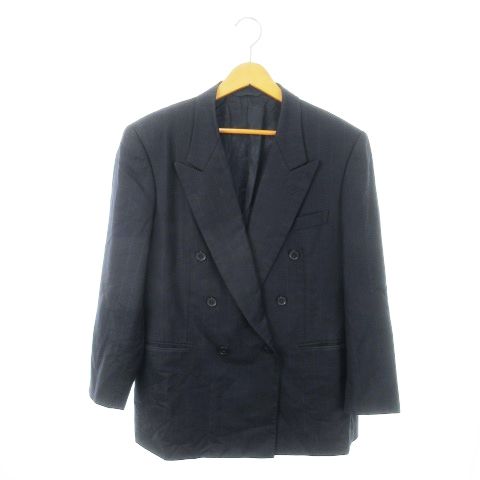 Christian DIOR Monsieur Tailored Jacket Double Fully Lined Wool Unvented Stripe