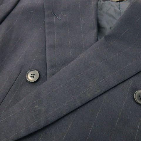 Christian DIOR Monsieur Tailored Jacket Double Fully Lined Wool Unvented Stripe