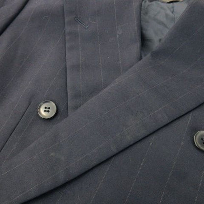 Christian DIOR Monsieur Tailored Jacket Double Fully Lined Wool Unvented Stripe