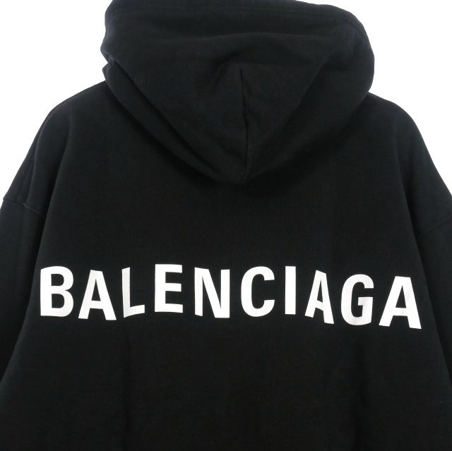 Balenciaga 17AW Back Logo Pullover Hoodie Sweatshirt Hoodie Long Sleeve S Black