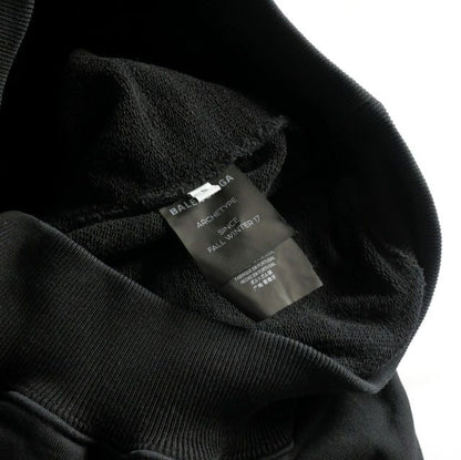 Balenciaga 17AW Back Logo Pullover Hoodie Sweatshirt Hoodie Long Sleeve S Black