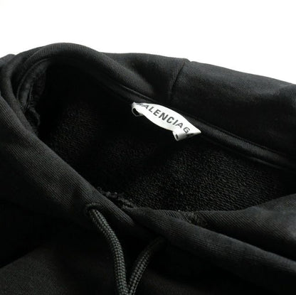 Balenciaga 17AW Back Logo Pullover Hoodie Sweatshirt Hoodie Long Sleeve S Black