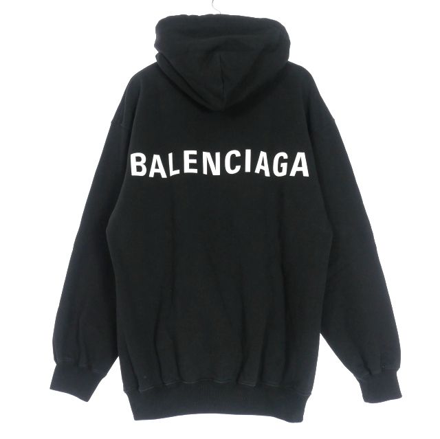 Balenciaga 17AW Back Logo Pullover Hoodie Sweatshirt Hoodie Long Sleeve S Black