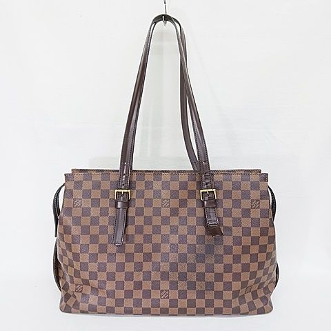Louis Vuitton Damier Chelsea Tote Bag Shoulder Bag Ebene Brown N51119 AA