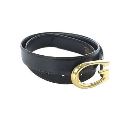 Gucci Belt G Logo Buckle Leather Gold Hardware 75-30 Black - GY11 MQ - OH