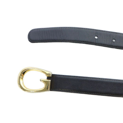 Gucci Belt G Logo Buckle Leather Gold Hardware 75-30 Black - GY11 MQ - OH