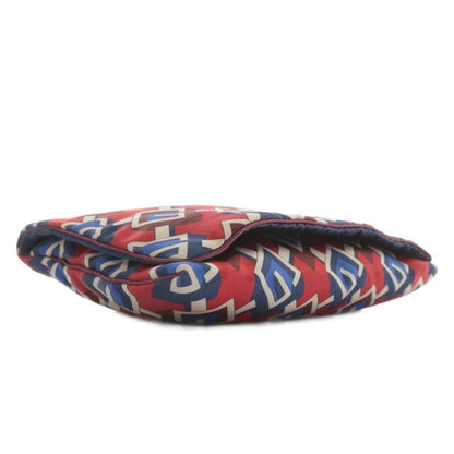 Gucci Clutch Bag Second Bag Geometric G All Over Pattern Magnet Logo Red Blue