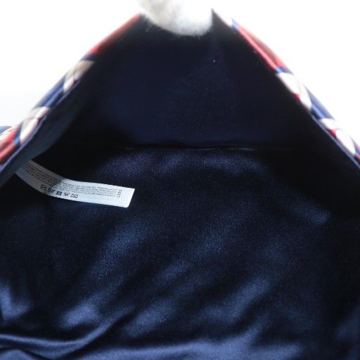 Gucci Clutch Bag Second Bag Geometric G All Over Pattern Magnet Logo Red Blue