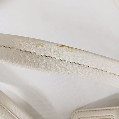 Prada Tote Leather Vittero Dino Beige Glaze Gold Color AA