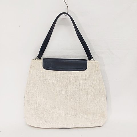 Gucci Hobo Bag Handbag One Shoulder Bag Jackie Canvas Leather Ivory Black AA