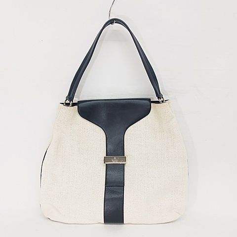 Gucci Hobo Bag Handbag One Shoulder Bag Jackie Canvas Leather Ivory Black AA