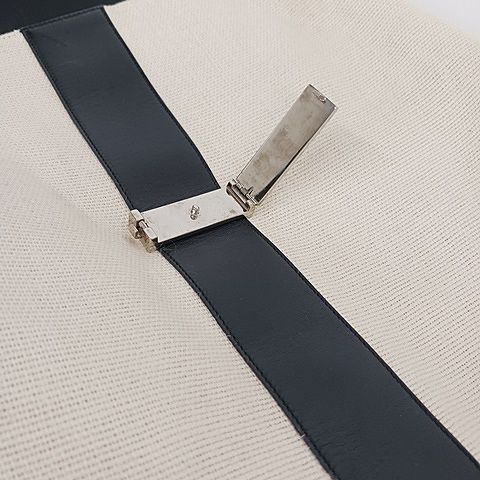 Gucci Hobo Bag Handbag One Shoulder Bag Jackie Canvas Leather Ivory Black AA